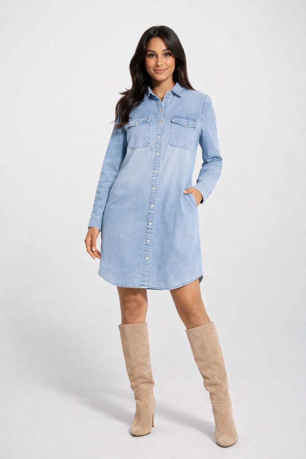 Gianna Denim Shirt Dress