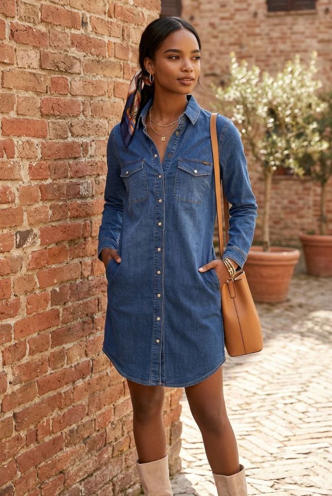Gianna Denim Shirt Dress