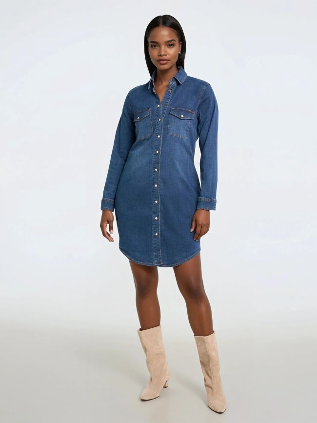 Gianna Denim Shirt Dress