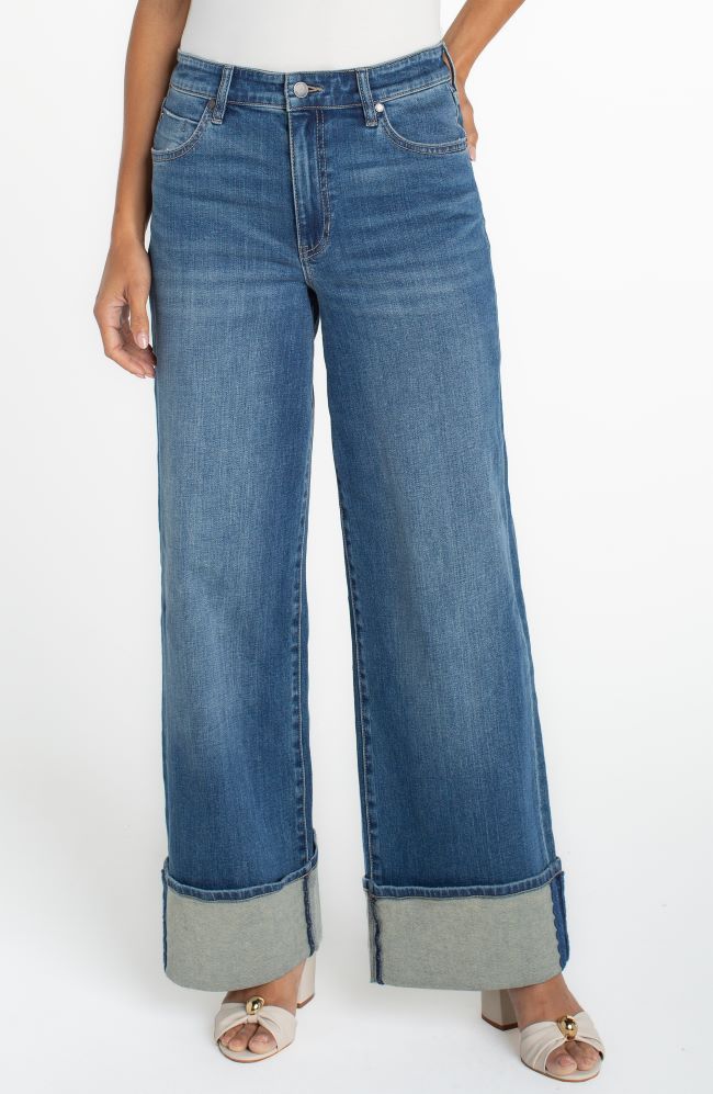 Morgan Cuffed Crop Wide Leg