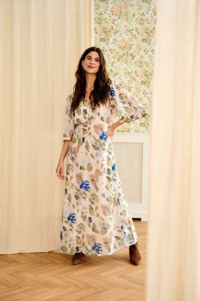 Dancing in the Garden, Colour: Hailey Print With Blue / Multi Colour, Size: 34