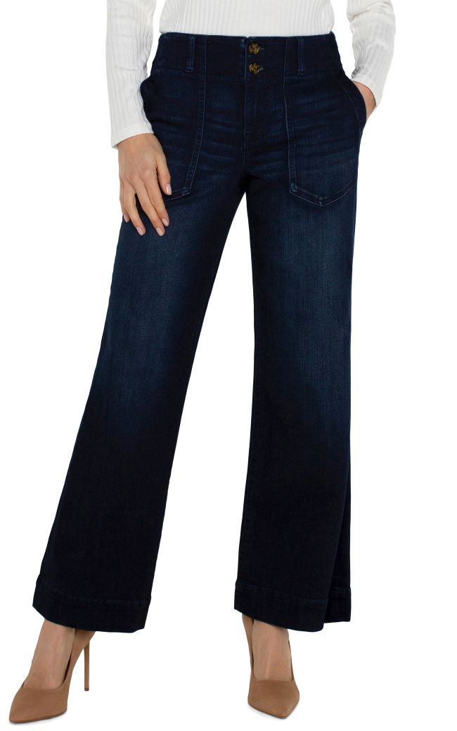 Patch Pocket Wide Leg Trouser