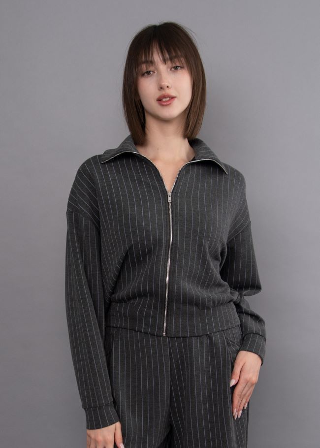 Next In Line Soft Knit Zip Up