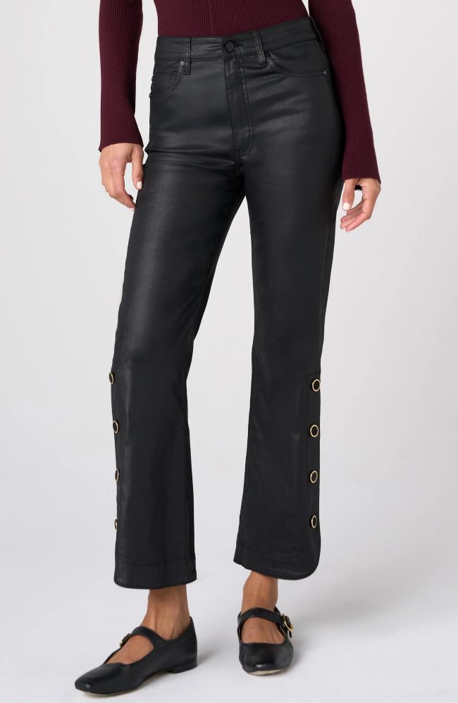 Hannah Crop Flare with Buttoned Slit