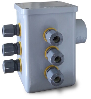 Anua Junction Box With 5 Cord Grips, 1-1/4&quot; Hub &amp; Grommet