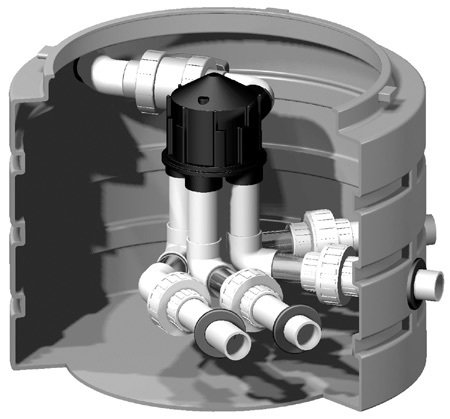 Pre-Assembled 6000 Series K-Rain Valve W/4 Outlets + 4 Zone Cam