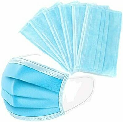 3-Ply Earloop Surgical Masks-Blue 50pc Box