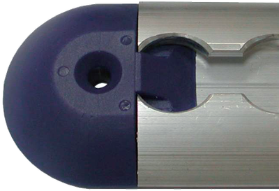 Terminal curvo Raíl media caña