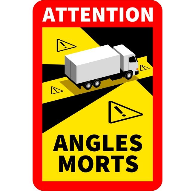 ADHESIVO ATTENTION ANGLES MORTS