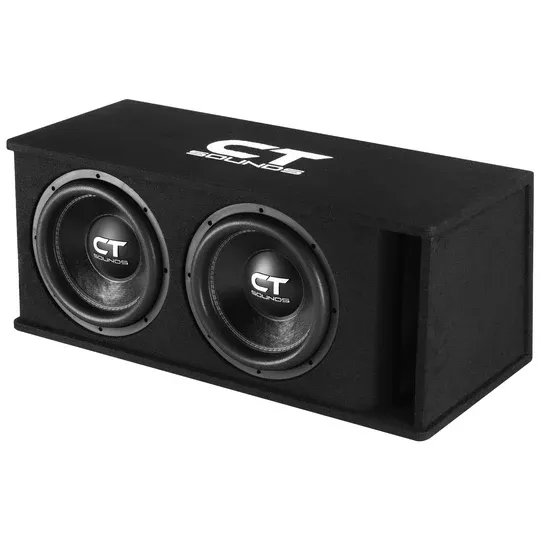 TROPO-2X12D4 // Dual 12” 2600-Watt Loaded Tropo Series Ported Car Subwoofer Box