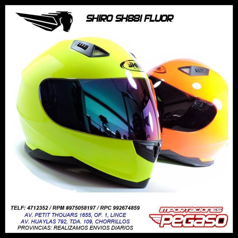 CASCO SHIRO FLUOR VERDE O ANARANJADO