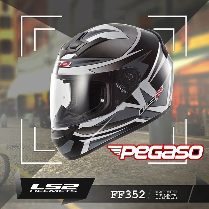 CASCO LS2 GAMMA BLACK/ WHITE