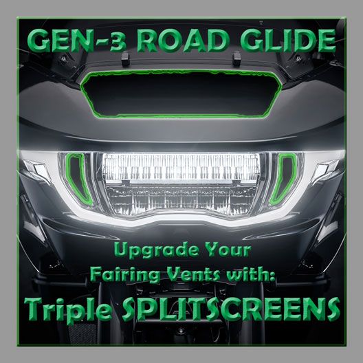 Road Glide GEN-3 Triple SPLITSCREENS - Gloss Black Road Glide GEN-3 Triple SPLITSCREENS - Gloss Black