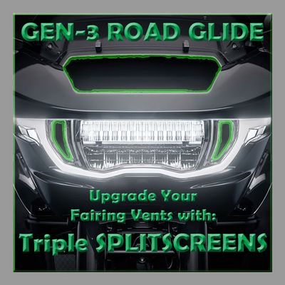 Road Glide GEN-3 Triple SPLITSCREENS - Gloss Black Road Glide GEN-3 Triple SPLITSCREENS - Gloss Black