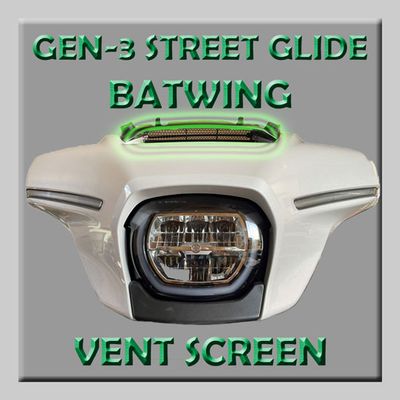 BATWING Vent Screen - Gloss BLACK