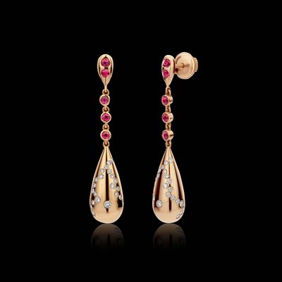 Boucles d'Oreilles Spinelles Jedi de Birmanie