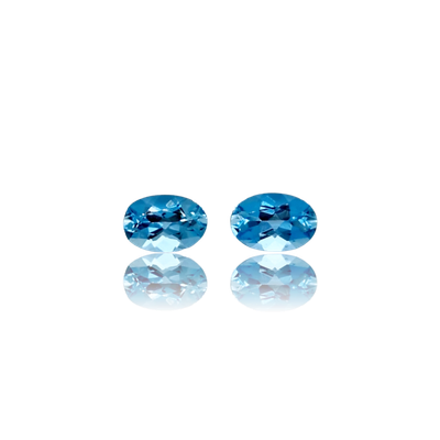 Aigue Marine - Lot De 2 - 0,8 CT