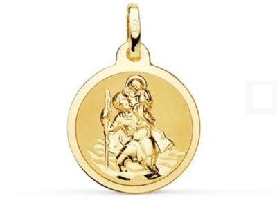 Médaille Saint-Christophe sablée