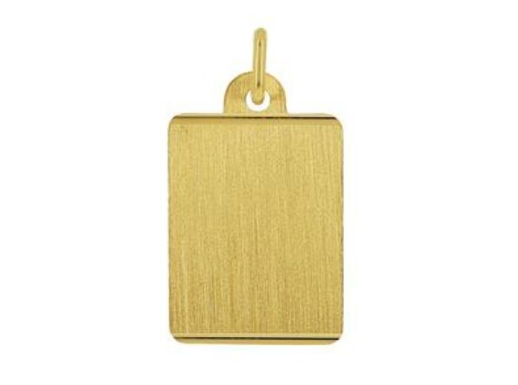Pendentif plaque identité rectangle