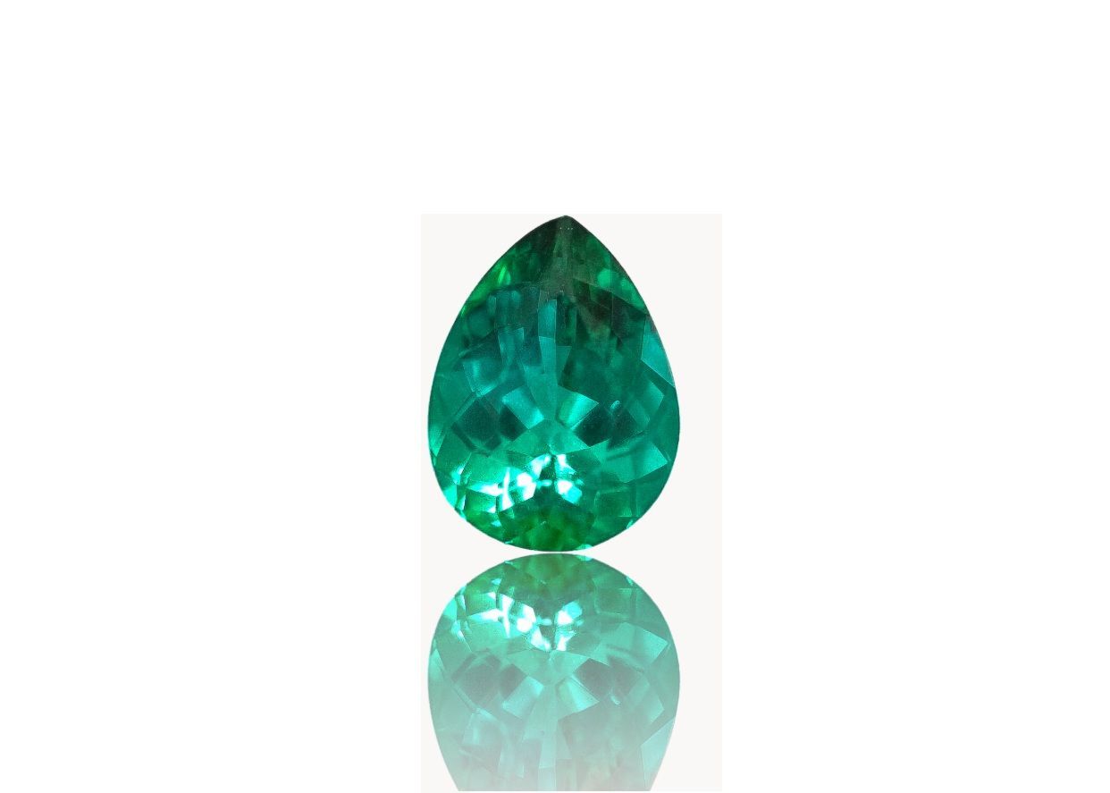 Tourmaline indicolite .Poids : 1,94 ct .Dimension:  9 x 7 mm