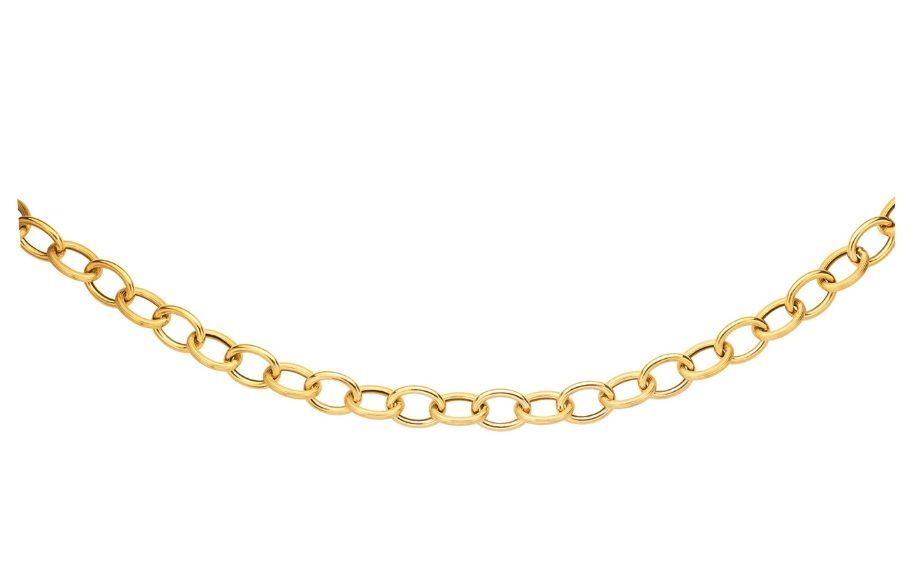 Collier maille Forçat 8,50 mm, tube de 1,60 mm, 50 cm, Or jaune 18k  10.75 gr
