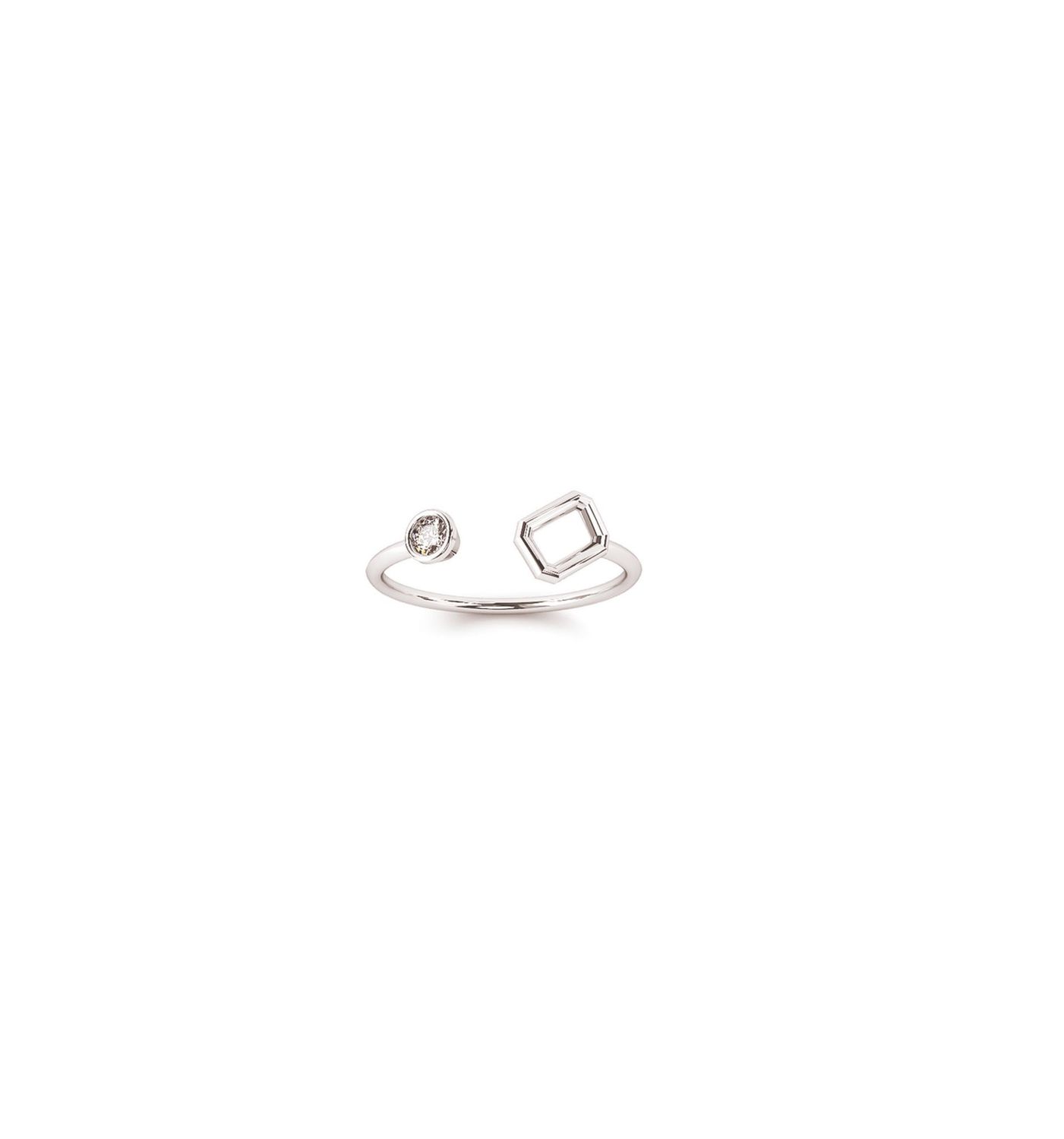 Bague Zavkhan Or Blanc