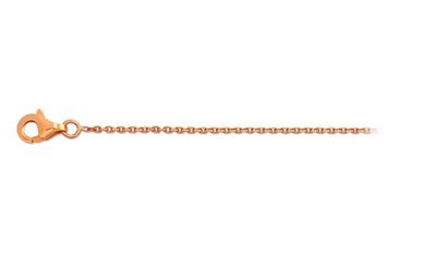 Chaîne Maille Forçat diamantée Or Rose