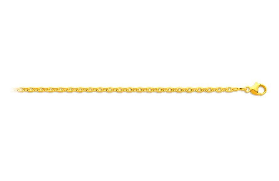 Chaîne Maille Forçat diamantée Or Jaune 1