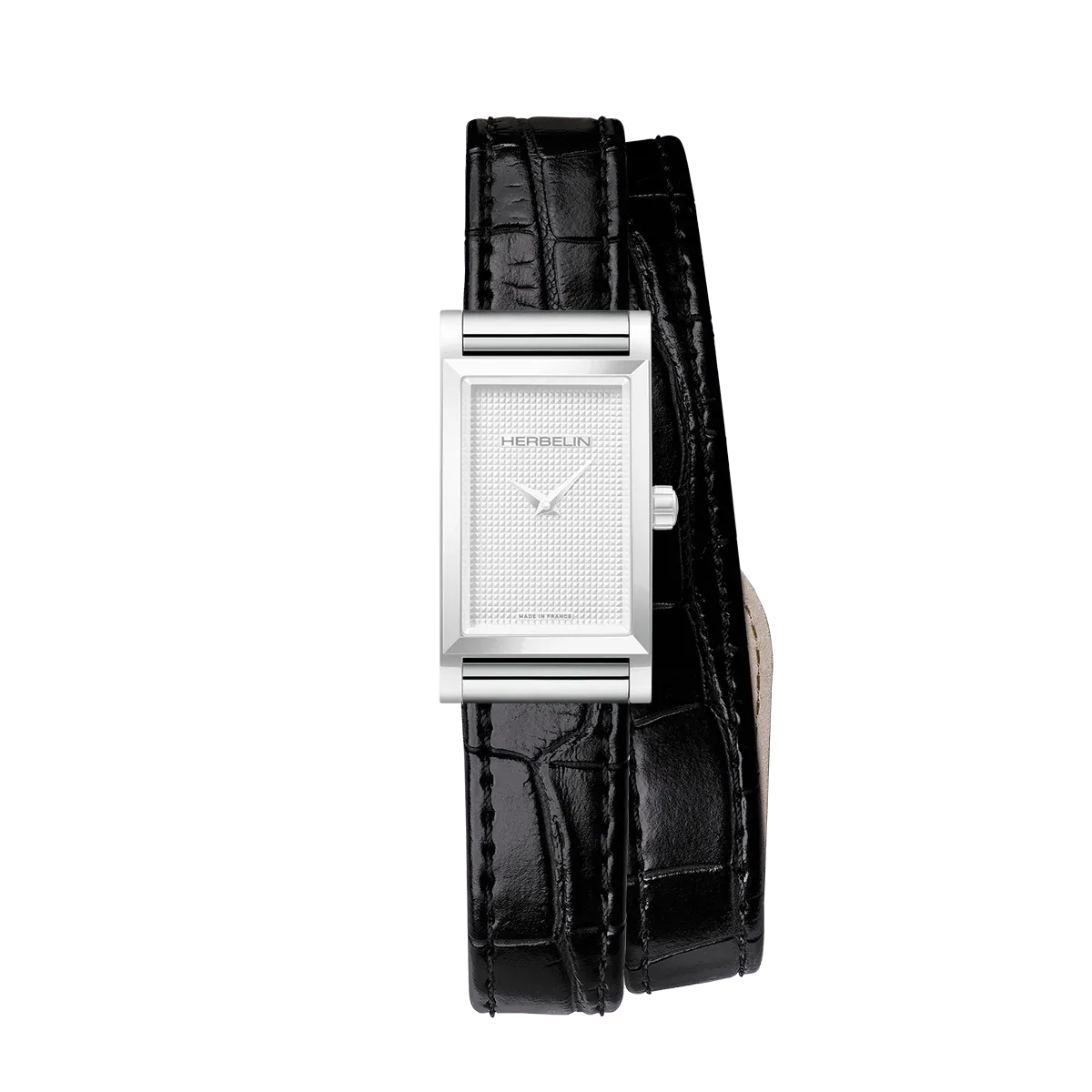 Bracelet Double - Noir Alligator