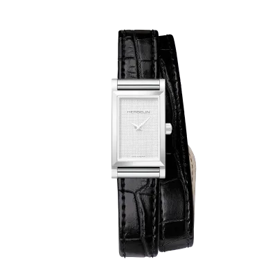 Bracelet Double - Noir Alligator