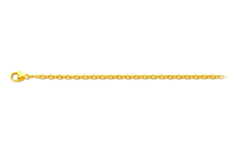 Chaîne Maille Forçat diamantée Or Jaune