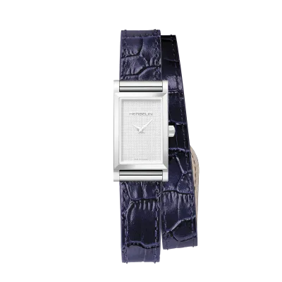 Bracelet Double - Bleu Marin Croco