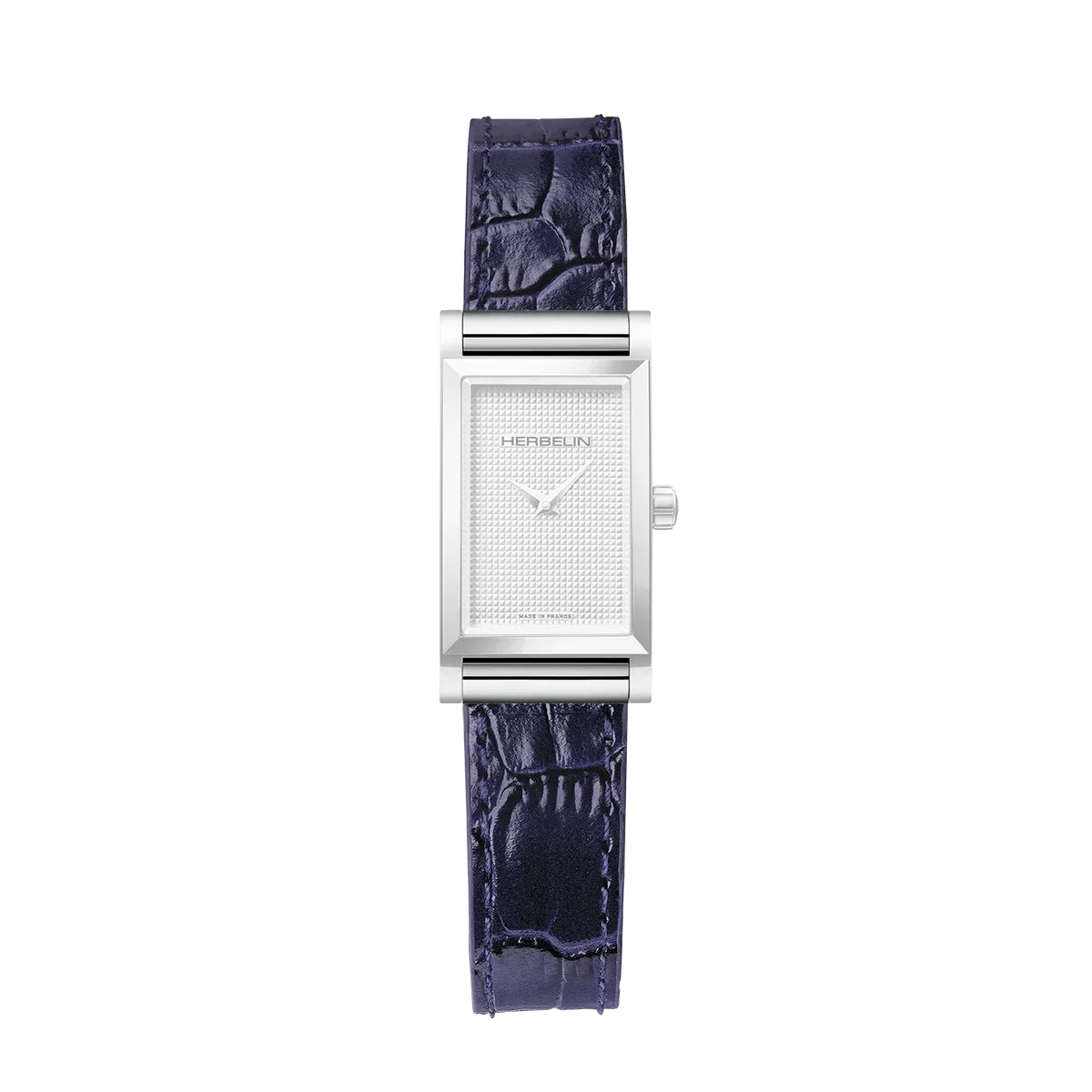 Bracelet simple - Bleu Croco Laqué