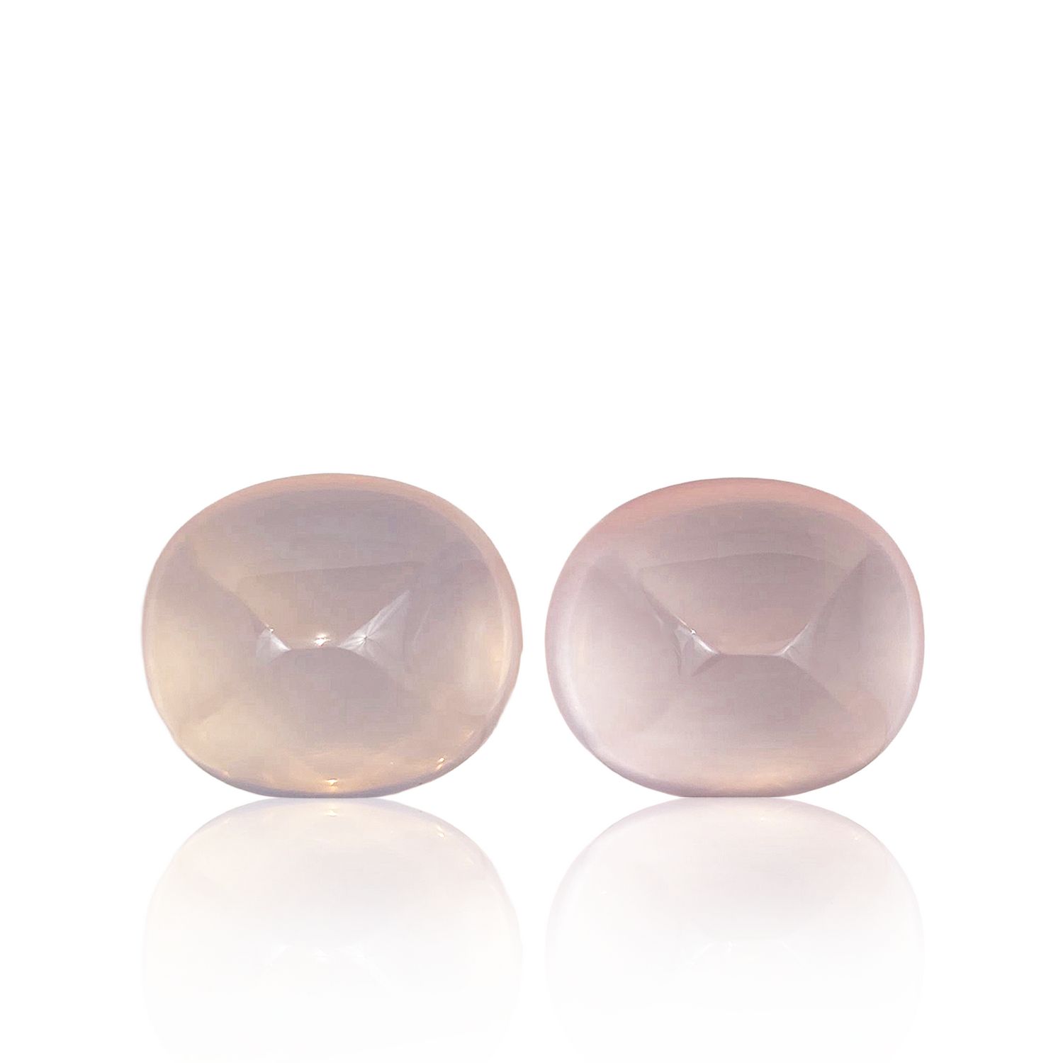 Quartz Rose - Lot De 2 - 18,19 CT