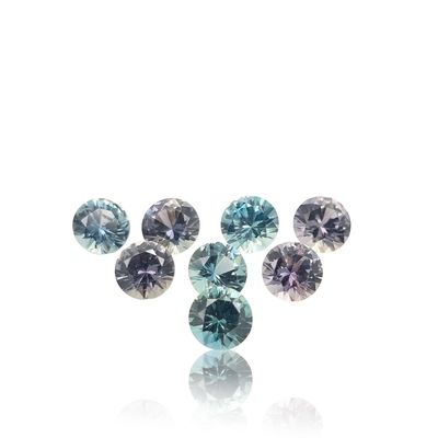 Saphirs Teal - Lot De 8 - 2,27 CT