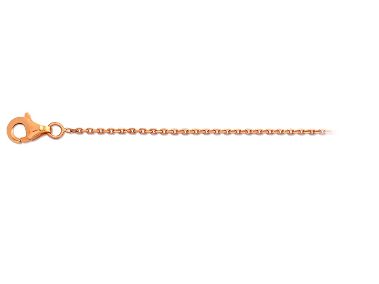 Chaîne Forçat Diamantée  - Or Rose 18K