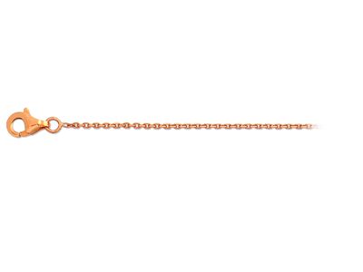 Chaîne Forçat Diamantée  - Or Rose 18K