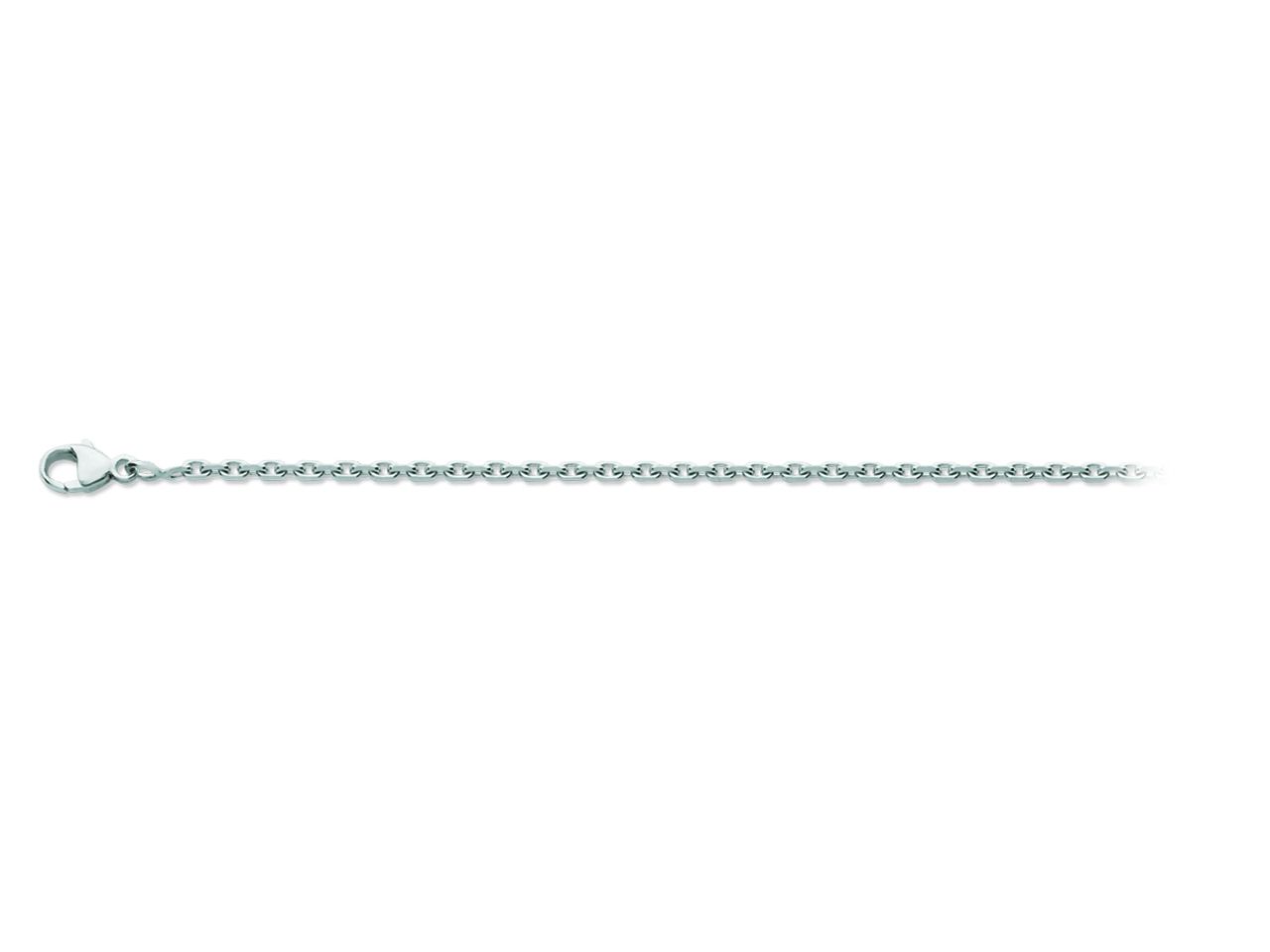 Chaîne Forçat Diamantée  - Or Blanc 18K