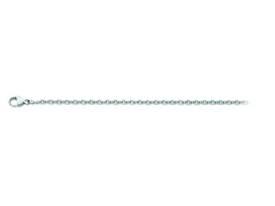 Chaîne Forçat Diamantée  - Or Blanc 18K