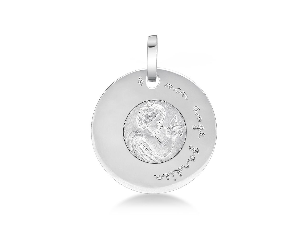Disque Ange  - Or Blanc 18K