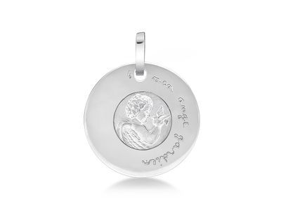 Disque Ange  - Or Blanc 18K