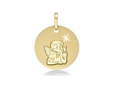 Médaille Ange Étoilé - Or Jaune 18K