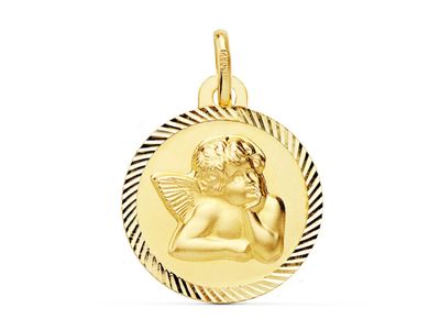 Médaille Ange Creuse Légère - Or Jaune 18K