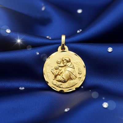 Médaille Saint-Antoine Creuse - Or Jaune 18K