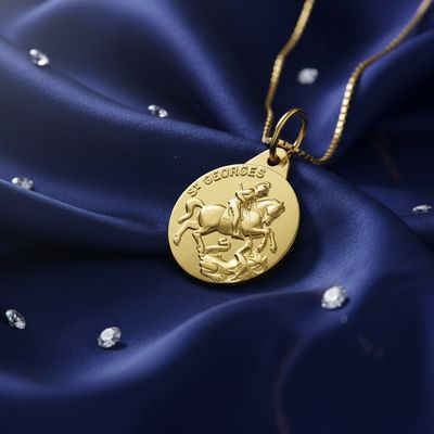 Médaille Saint-Georges - Or Jaune 18K