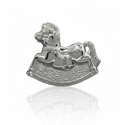 Tirelire Argentée - CHEVAL À BASCULE