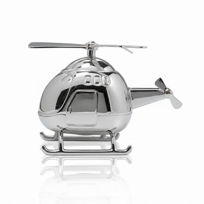 Tirelire Argentée - HÉLICOPTÈRE