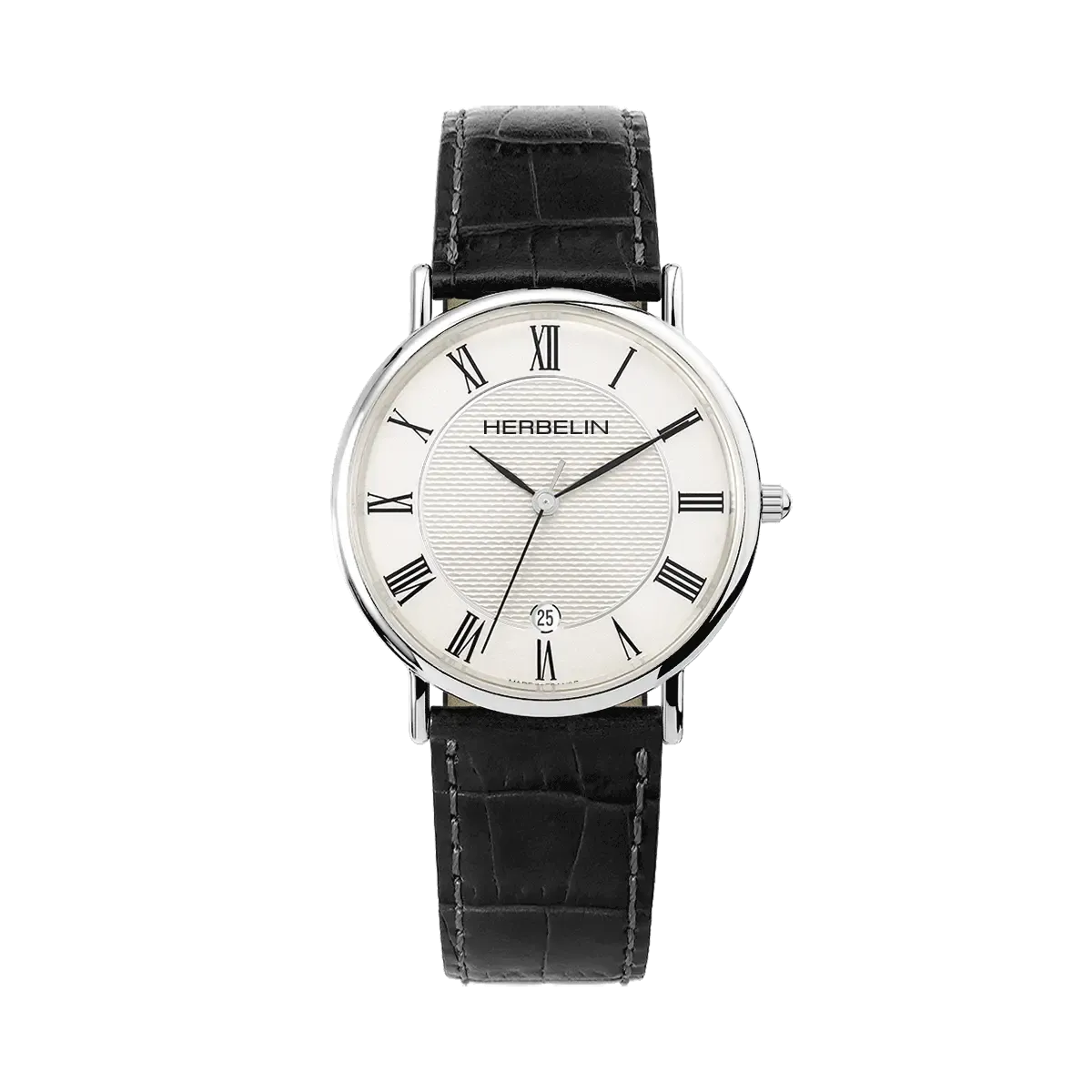 Montre "CLASSIQUE" – Quartz – Acier & Cuir Noir