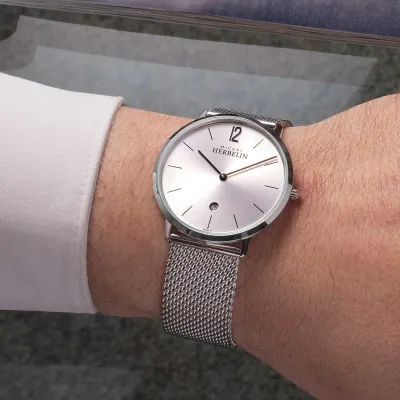 Montre "CITY" - Quartz – Acier & Maille Milanaise