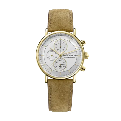 Montre "INSPIRATION" – Chronophage – Doré & Cuir Camel